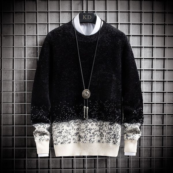 2021 new 2021 new men's sweaters autumn and winter wear korean fashion warm fit knitted sweater men pullovers patchwork trendy fleece 9, White;black
2021 new 2021 new men's sweaters autumn and winter wear korean fashion warm fit knitted sweater men pullovers patchwork trendy fleece 9, White;black