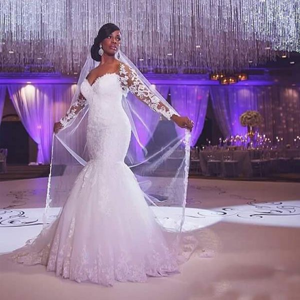 2021 new long-sleeved african mermaid wedding dress of vintage white/ivory elegant lace formal dressed as a bride claq
2021 new long-sleeved african mermaid wedding dress of vintage white/ivory elegant lace formal dressed as a bride claq