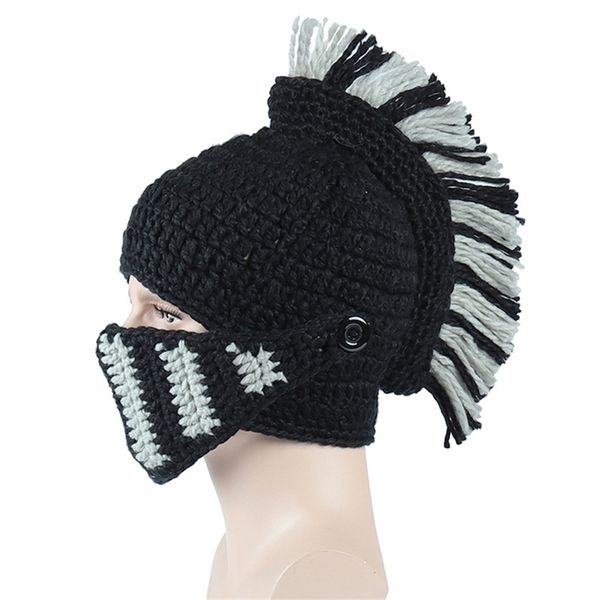 hanxi fashion roman knight cap for men yarn handknitting hat with mask y201024, Blue;gray
hanxi fashion roman knight cap for men yarn handknitting hat with mask y201024, Blue;gray