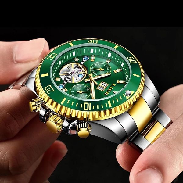 wristwatches lige mechanical men watches automatic stainless steel waterproof date week green fashion classic wrist relogio masculino, Slivery;brown
wristwatches lige mechanical men watches automatic stainless steel waterproof date week green fashion classic wrist relogio masculino, Slivery;brown
