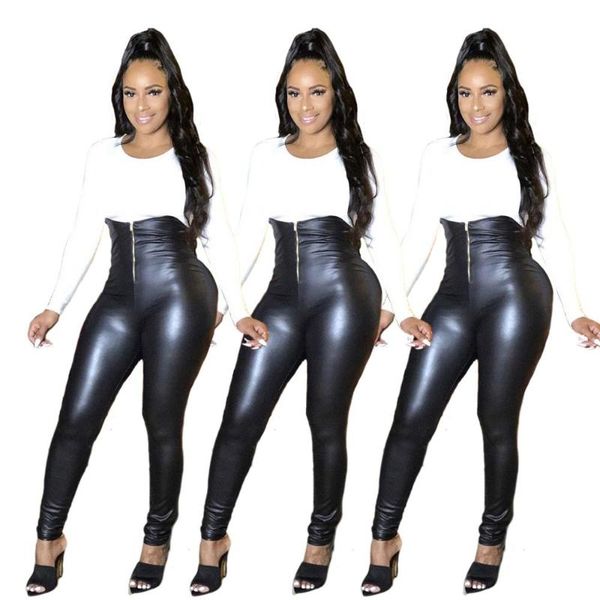 women's pants & capris tk024 high waist black for women faux leather fashion streetwear pu legging mujer, Black;white
women's pants & capris tk024 high waist black for women faux leather fashion streetwear pu legging mujer, Black;white