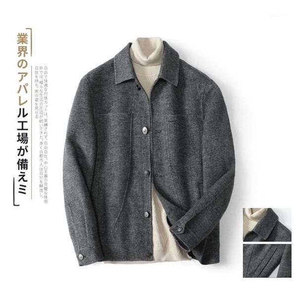 2019autumn and winter new japanese retro men's double-sided cashmere woolen jacket fashion casual solid color short jacket m-3xl1, Black
2019autumn and winter new japanese retro men's double-sided cashmere woolen jacket fashion casual solid color short jacket m-3xl1, Black