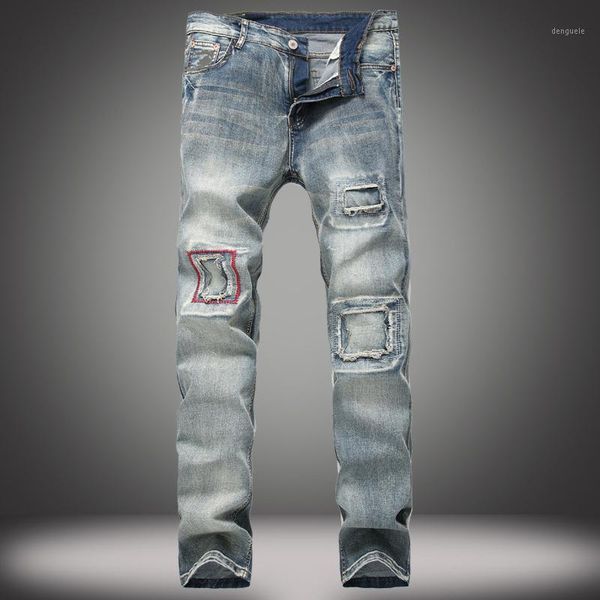 jeans men's new slim jeans men's fashion hole slim straight retro denim trousers1, Blue
jeans men's new slim jeans men's fashion hole slim straight retro denim trousers1, Blue