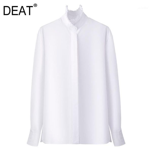 deat 2021 new spring and summer fashion women clothes ruffles pleated collar single breasted white shirt female blouse wp13700l1
deat 2021 new spring and summer fashion women clothes ruffles pleated collar single breasted white shirt female blouse wp13700l1