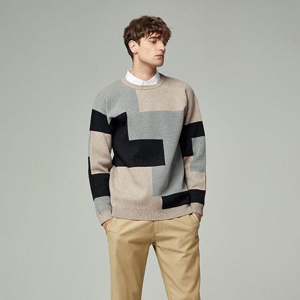 men's sweaters and pullovers men thick warm winter sweater for casual pull homme cotton pullover geometric patter, White;black
men's sweaters and pullovers men thick warm winter sweater for casual pull homme cotton pullover geometric patter, White;black