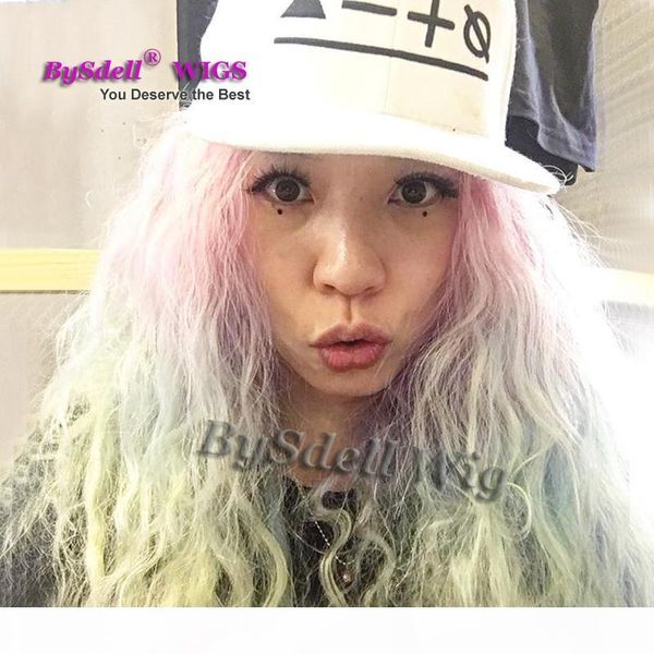beautiful ombre color water beach curly hair wig synthetic heat resistant pastel hair none lace wig lace front wigs pink blue green, Black
beautiful ombre color water beach curly hair wig synthetic heat resistant pastel hair none lace wig lace front wigs pink blue green, Black