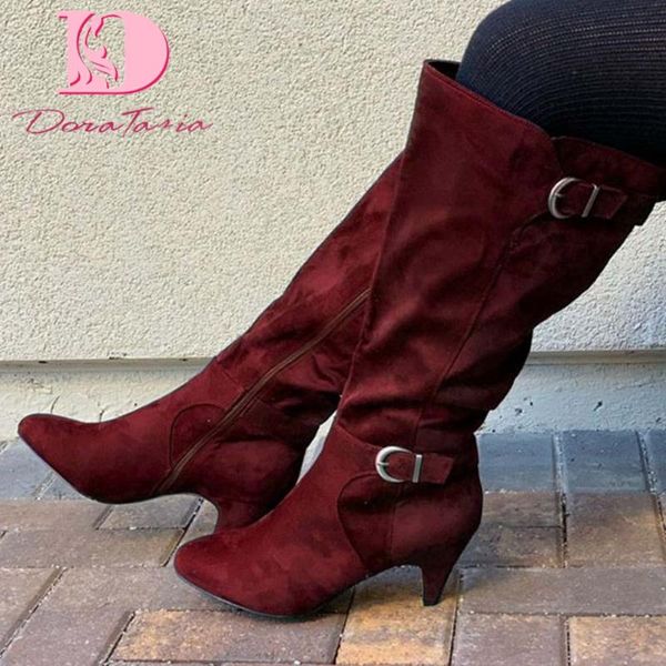 boots doratasia big size 35-43 female pointed toe knee high spike med heels buckle women classic retro shoes woman, Black
boots doratasia big size 35-43 female pointed toe knee high spike med heels buckle women classic retro shoes woman, Black