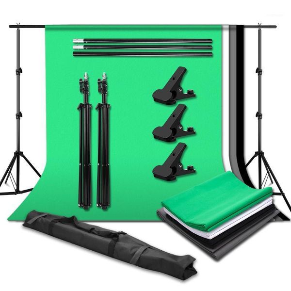 lighting & studio accessories po portable backdrop stand kit 2mx2m background support system 3 pcs backgrounds (green/black/white) clamps1
lighting & studio accessories po portable backdrop stand kit 2mx2m background support system 3 pcs backgrounds (green/black/white) clamps1