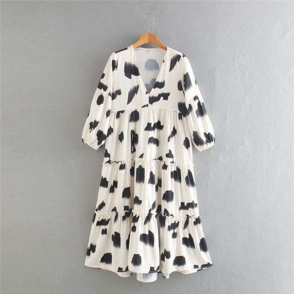 winter 2020 new fashion v-neck 3 / 4 sleeve ink print medium length dress for women, Black;gray
winter 2020 new fashion v-neck 3 / 4 sleeve ink print medium length dress for women, Black;gray