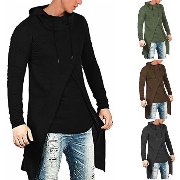 long style swallowtail hoodies mens loose long sleeve pullover hooded sweatshirts spring autumn fall solid color men clothes, Black
long style swallowtail hoodies mens loose long sleeve pullover hooded sweatshirts spring autumn fall solid color men clothes, Black