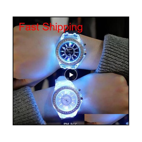 led flash luminous watch personality trends students lovers jellies woman men's watches 7 color light wristwatch xshdh
led flash luminous watch personality trends students lovers jellies woman men's watches 7 color light wristwatch xshdh