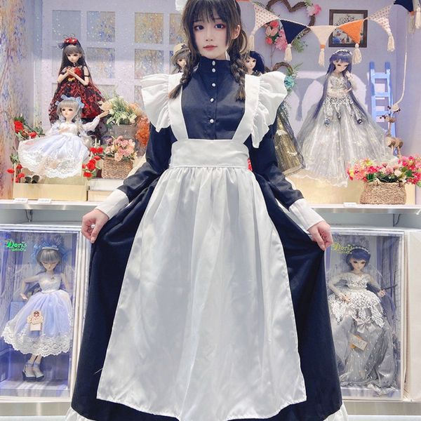theme costume black white maid english style pearl thread long cafe maid halloween cosplay costume new year maid costume beer festival, Black;red
theme costume black white maid english style pearl thread long cafe maid halloween cosplay costume new year maid costume beer festival, Black;red