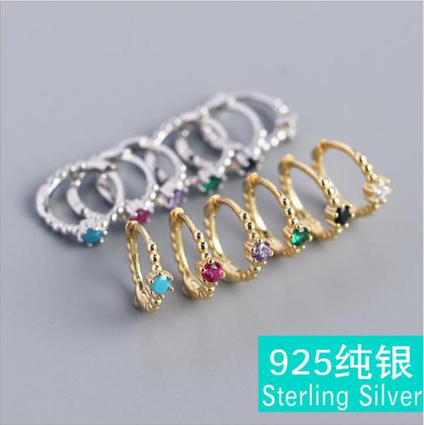 classic jewelry s925 sterling silver small 925 huggies earring with color cryatal hoops, Golden;silver
classic jewelry s925 sterling silver small 925 huggies earring with color cryatal hoops, Golden;silver