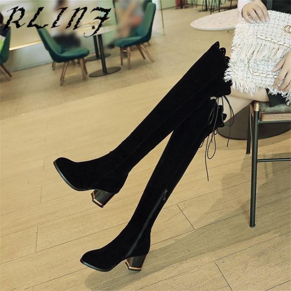 rlinf 2020 autumn and winter new skinny stretch boots round head high boots thick with mid-heeled knee female knight1, Black
rlinf 2020 autumn and winter new skinny stretch boots round head high boots thick with mid-heeled knee female knight1, Black