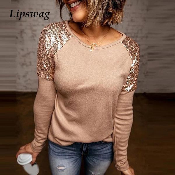 fashion casual autumn sequin patchwork blouse shirt women elegant solid long sleeve pullover ladies vintage streetwear blusa, White
fashion casual autumn sequin patchwork blouse shirt women elegant solid long sleeve pullover ladies vintage streetwear blusa, White