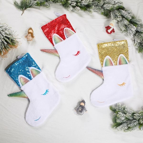 unicorn christmas stocking christmas hanging party decoration xmas candy holder large lovely sequined unicorn sock wholesale
unicorn christmas stocking christmas hanging party decoration xmas candy holder large lovely sequined unicorn sock wholesale