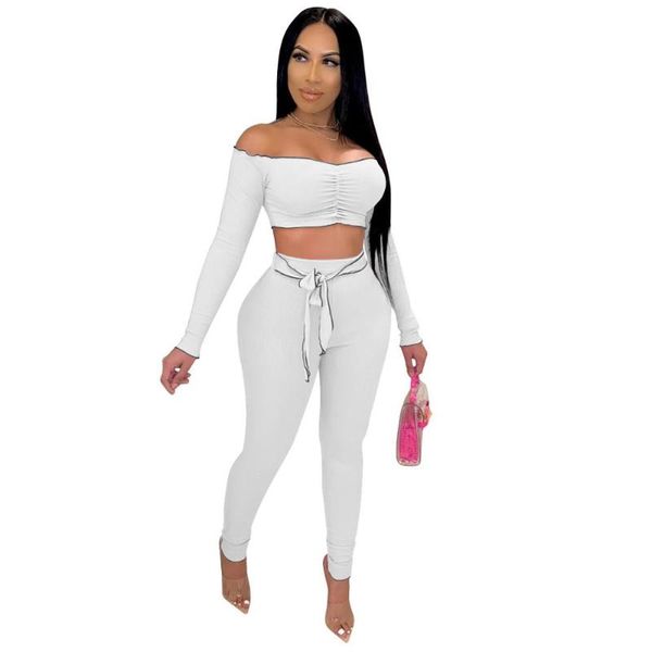 women's tracksuits off shoulder knitted 2 piece set slim ruched cropped t shirts sashes bandeau bow high waist casual suit bandage outf, Gray
women's tracksuits off shoulder knitted 2 piece set slim ruched cropped t shirts sashes bandeau bow high waist casual suit bandage outf, Gray