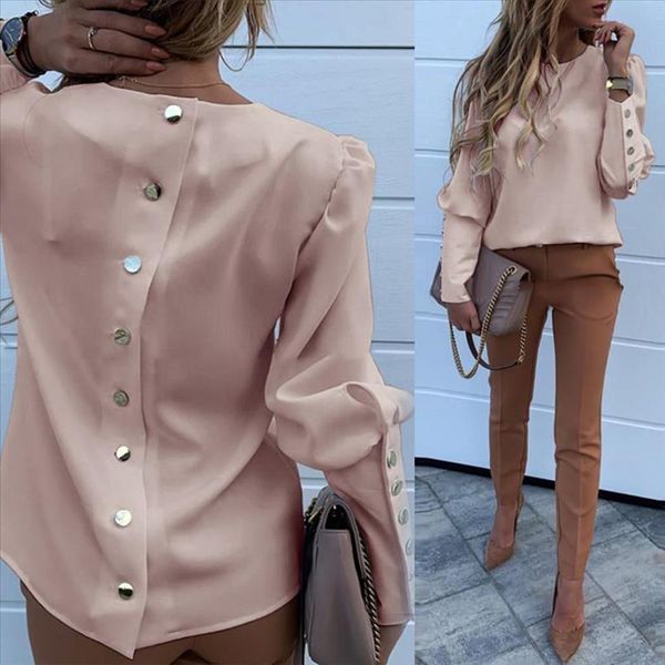 elegant new puff shoulder blouse shirts office lady autumn metal buttoned detail blouses women pineapple print long sleeve, Gray
elegant new puff shoulder blouse shirts office lady autumn metal buttoned detail blouses women pineapple print long sleeve, Gray