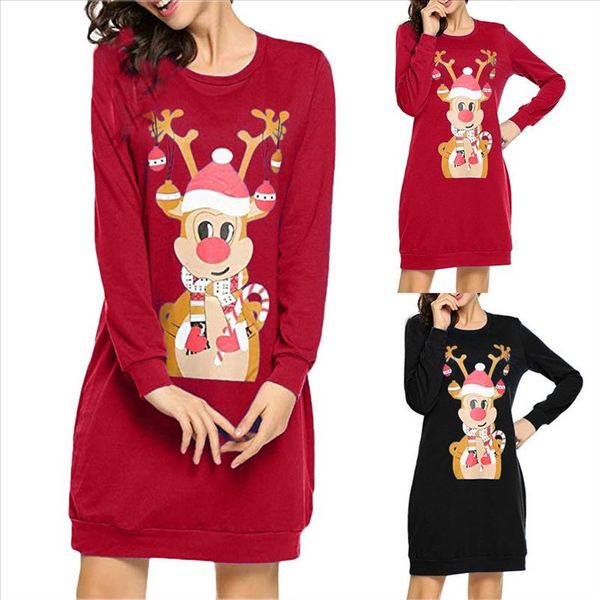 women christmas print character printed long sleeve dress ladies mini dress winter new year women round neck 30, Gray
women christmas print character printed long sleeve dress ladies mini dress winter new year women round neck 30, Gray