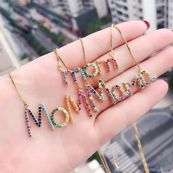 chokers delicate letter mama cz necklace mothers love rainbow crystal pendant jewelry choker for moms mother's day gifts, Golden;silver
chokers delicate letter mama cz necklace mothers love rainbow crystal pendant jewelry choker for moms mother's day gifts, Golden;silver