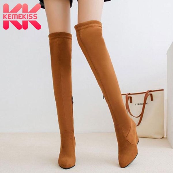 kemekiss over the knee women's boots winter warn casual stretch shoes for women pointed toe high heels footwear size 34-441, Black
kemekiss over the knee women's boots winter warn casual stretch shoes for women pointed toe high heels footwear size 34-441, Black
