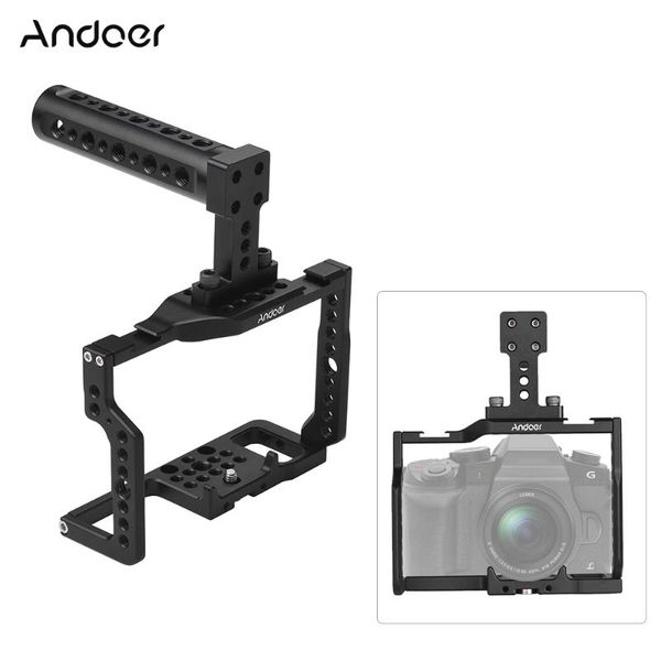 andoer g85 aluminum alloy camera cage with many 1/4" and 3/8" mounting hole 2 cold shoe socket for g85/g80 ildc camera
andoer g85 aluminum alloy camera cage with many 1/4" and 3/8" mounting hole 2 cold shoe socket for g85/g80 ildc camera