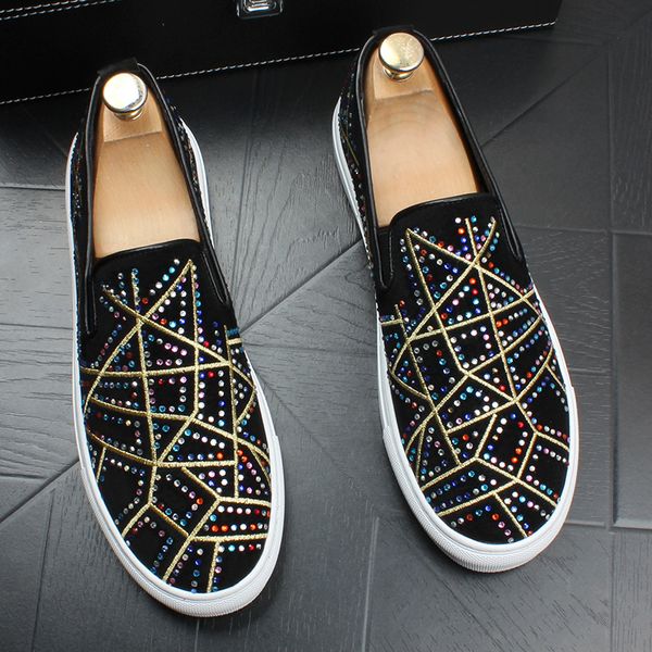 style korean luxury fashion nightclub dress in genuine leather slip-on flat shoes strass platform male moccasins ow8p, Black
style korean luxury fashion nightclub dress in genuine leather slip-on flat shoes strass platform male moccasins ow8p, Black