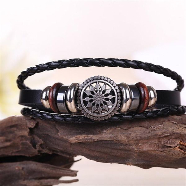 leather bracelets handmade jewelry bohemian hollow sunflower style beaded multi strand bracelet set ribbon bracelet men women g, Black
leather bracelets handmade jewelry bohemian hollow sunflower style beaded multi strand bracelet set ribbon bracelet men women g, Black