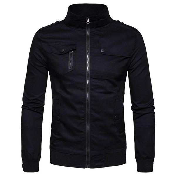 new autumn men's casual jackets turtlenecks men's shoulder patch zipper jacket button ups fashion winter jacket coats eu size, Black;brown
new autumn men's casual jackets turtlenecks men's shoulder patch zipper jacket button ups fashion winter jacket coats eu size, Black;brown