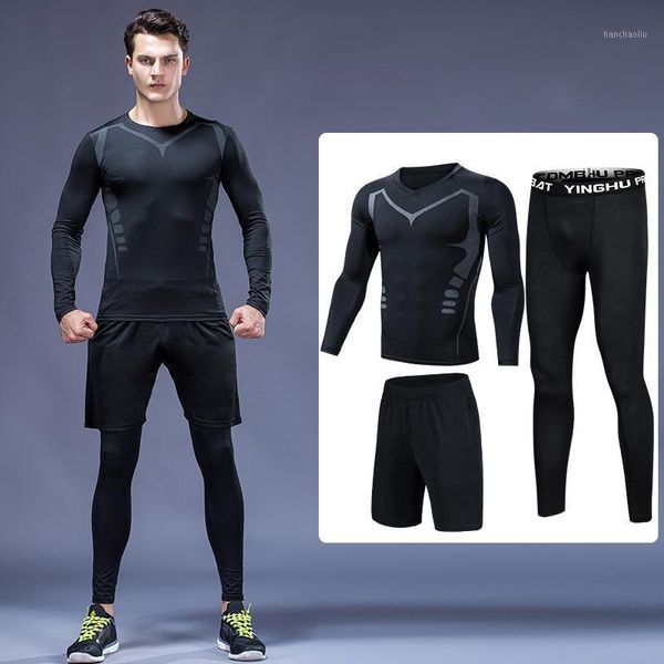 running sets 2021 quick dry men's 3pcs/sets compression sport suits clothes jogging wear exercise workout tights1, Black;blue
running sets 2021 quick dry men's 3pcs/sets compression sport suits clothes jogging wear exercise workout tights1, Black;blue
