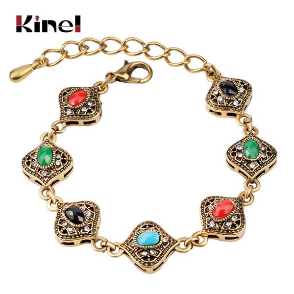 link, chain kinel brand vintage jewelry 2021 fashion bohemia multicolor resin charm cuff women bracelets & bangles, Black
link, chain kinel brand vintage jewelry 2021 fashion bohemia multicolor resin charm cuff women bracelets & bangles, Black