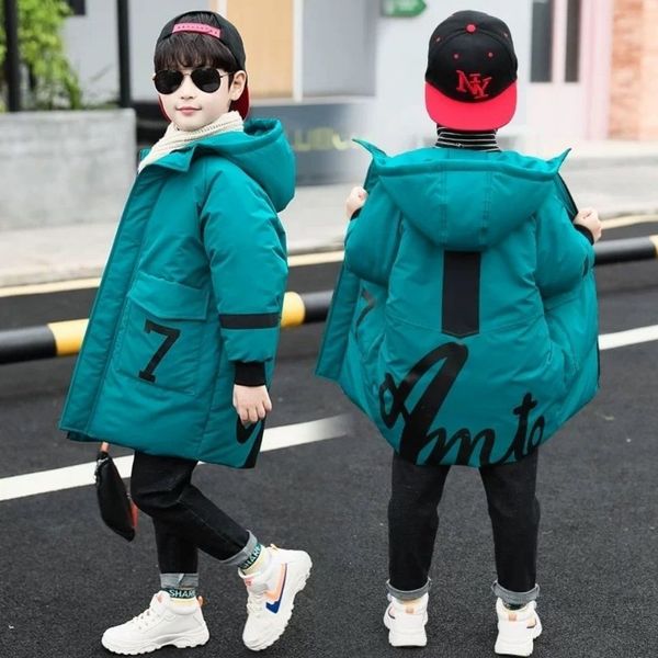 new down thickened medium length children's wear boys' cotton padded jacket winter clothes new 2021, Blue;gray
new down thickened medium length children's wear boys' cotton padded jacket winter clothes new 2021, Blue;gray