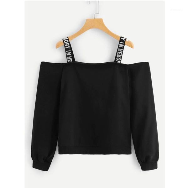 women off shoulder sweatshirt letter print straps camis long sleeve streetwear autumn sweatshirt pullover blouse moletom1, Black
women off shoulder sweatshirt letter print straps camis long sleeve streetwear autumn sweatshirt pullover blouse moletom1, Black