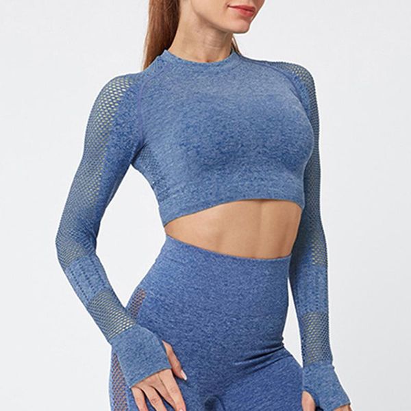 women seamless yoga set gym cloth fitness sports suit yoga long sleeve shirts high waist running leggings workout pants shirts, Black;blue
women seamless yoga set gym cloth fitness sports suit yoga long sleeve shirts high waist running leggings workout pants shirts, Black;blue