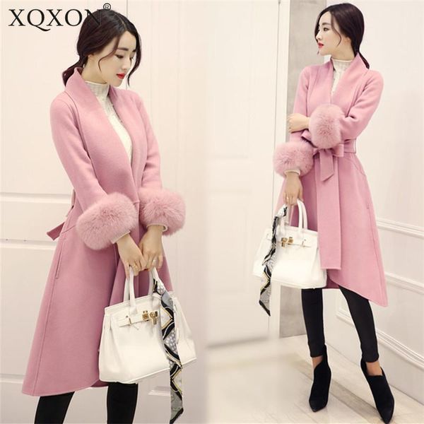 pink woolen coats women faux fur warm 2020 winter new female slim long desgin coat large 4xl woman woolen coats with belt1, Black
pink woolen coats women faux fur warm 2020 winter new female slim long desgin coat large 4xl woman woolen coats with belt1, Black
