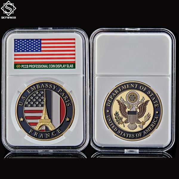 usa department of state embassy paris france tower craft souvenir challenge gold collectible copy coin w/pccb box
usa department of state embassy paris france tower craft souvenir challenge gold collectible copy coin w/pccb box