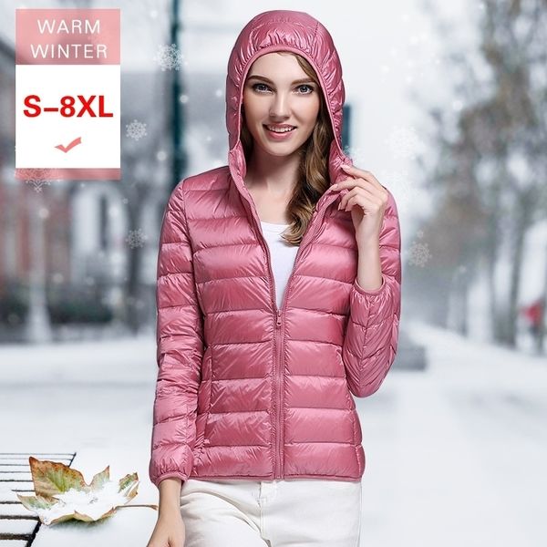 8xl large size new winter women white down jacket female ultra light soft casual down coat hooded short windproof feather coat 201102, Black
8xl large size new winter women white down jacket female ultra light soft casual down coat hooded short windproof feather coat 201102, Black