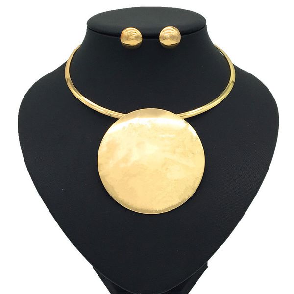 liffly african nigerian wedding jewelry set necklace earrings charm fashion jewelry sets exaggerated gold round pendant jewelry 201222, Slivery;crystal
liffly african nigerian wedding jewelry set necklace earrings charm fashion jewelry sets exaggerated gold round pendant jewelry 201222, Slivery;crystal