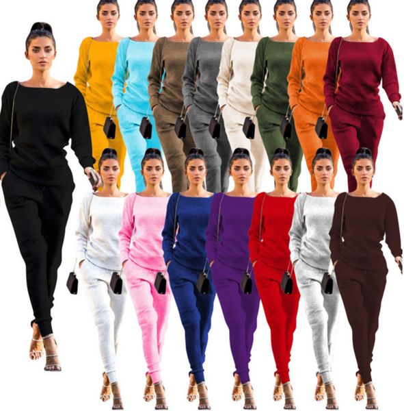 women two piece tracksuits set casual round neck long sleeve pencli pants suit club party fashion ladies clothes fall apring new 221w, White
women two piece tracksuits set casual round neck long sleeve pencli pants suit club party fashion ladies clothes fall apring new 221w, White