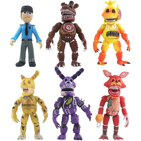 new arrivals 6pcs 6.5-inch five nights at freddy's action figure toy fnaf teddy bear with 3 lights toys for children gift
new arrivals 6pcs 6.5-inch five nights at freddy's action figure toy fnaf teddy bear with 3 lights toys for children gift