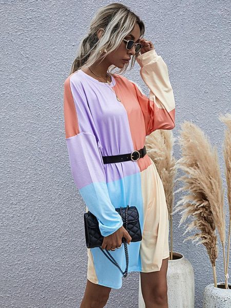 40# autumn winter long sleeve dresses patchwork casual harajuku short dresses korean o-neck woman vestido de mujer1, Black;gray
40# autumn winter long sleeve dresses patchwork casual harajuku short dresses korean o-neck woman vestido de mujer1, Black;gray