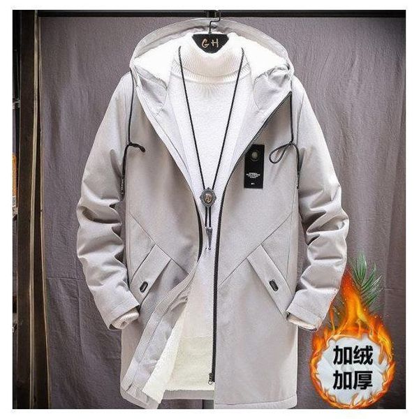 windbreaker mid long fashion handsome autumn and winter hooded jacket men's plush thickening, Tan;black
windbreaker mid long fashion handsome autumn and winter hooded jacket men's plush thickening, Tan;black