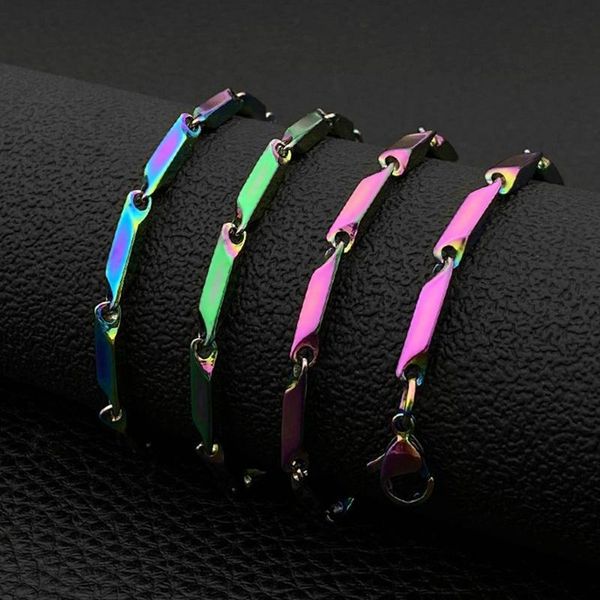 chains christmas gifts 2021 rainbow color melon seed chain necklaces for women wedding jewelry 3mm stainless steel collars, Silver
chains christmas gifts 2021 rainbow color melon seed chain necklaces for women wedding jewelry 3mm stainless steel collars, Silver