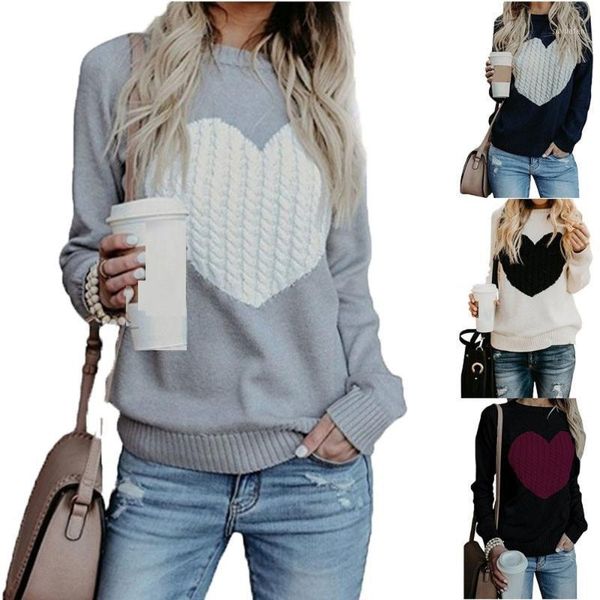 zogaa heart shape image women sweater casual thick autumn winter knitted oversize pullover lady chic female loose basic sweaters1, White;black 
zogaa heart shape image women sweater casual thick autumn winter knitted oversize pullover lady chic female loose basic sweaters1, White;black
