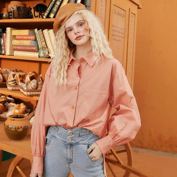 elfsack solid minimalist single breasted oversize casual shirts women,2020 autumn elf pure full sleeve korean ladeis daily top, White
elfsack solid minimalist single breasted oversize casual shirts women,2020 autumn elf pure full sleeve korean ladeis daily top, White