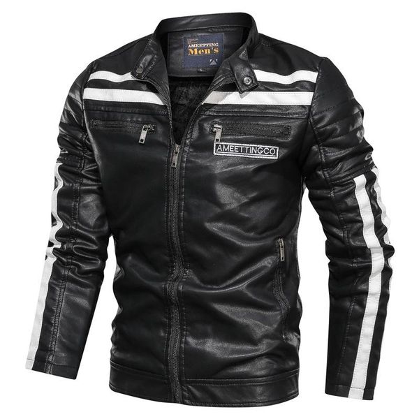 winter men leather jacket casual fashion stand collar bomber jacket men solid plus velvet joker leather, Black
winter men leather jacket casual fashion stand collar bomber jacket men solid plus velvet joker leather, Black