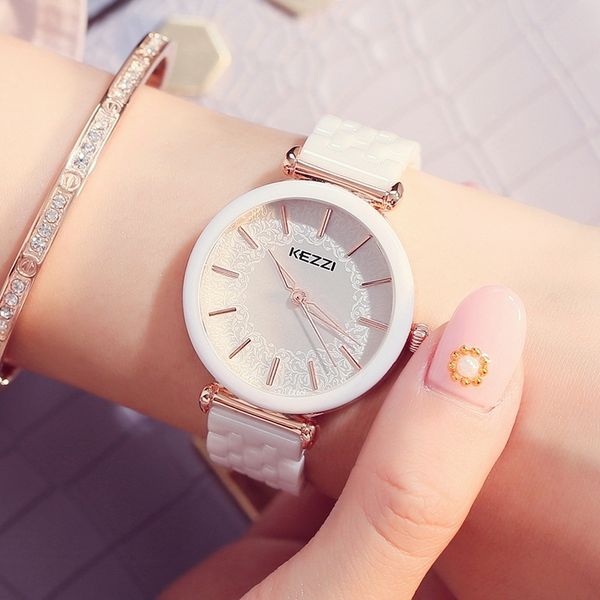 kezzi brand relogio feminino women's ceramic wrist watches shell rhinestone ladies bracelet watch waterproof quartz watch 201116, Slivery;brown
kezzi brand relogio feminino women's ceramic wrist watches shell rhinestone ladies bracelet watch waterproof quartz watch 201116, Slivery;brown