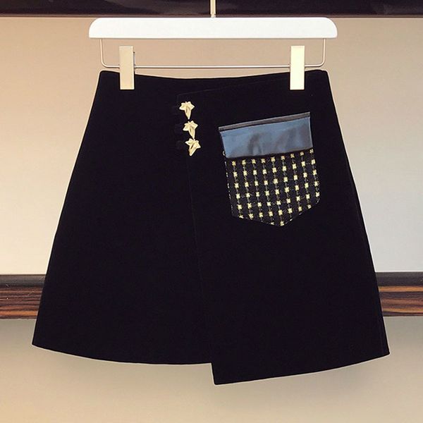2sf4blarge women's wear fall / winter 2020 new fat mm foreign style splicing sweater showing thin and covering half skirt, Black
2sf4blarge women's wear fall / winter 2020 new fat mm foreign style splicing sweater showing thin and covering half skirt, Black