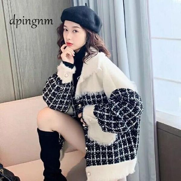 women's wool & blends plaid woolen coat female autumn and winter style small tweed short trend1, Black
women's wool & blends plaid woolen coat female autumn and winter style small tweed short trend1, Black