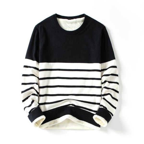 men's sweaters glacialwhale mens knitted sweater men winter striped pullover jumper harajuku korean style casual black, White;black
men's sweaters glacialwhale mens knitted sweater men winter striped pullover jumper harajuku korean style casual black, White;black